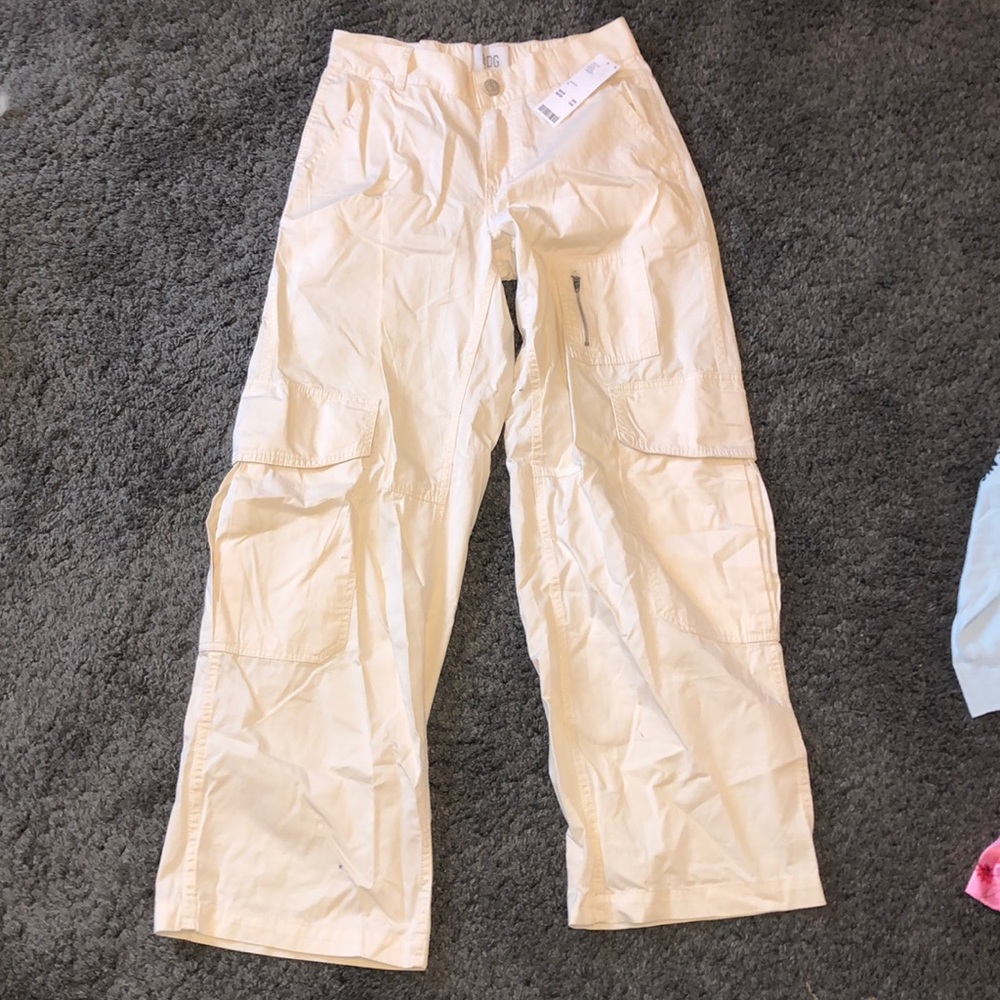Urban Outfitters White Cargo Pants